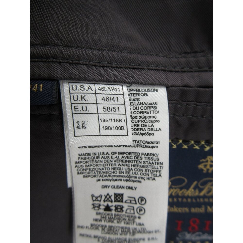 Brooks Brothers Sport Coat 46 L Estrato Madison 1818 Blazer Wool USA * - Picture 15 of 16